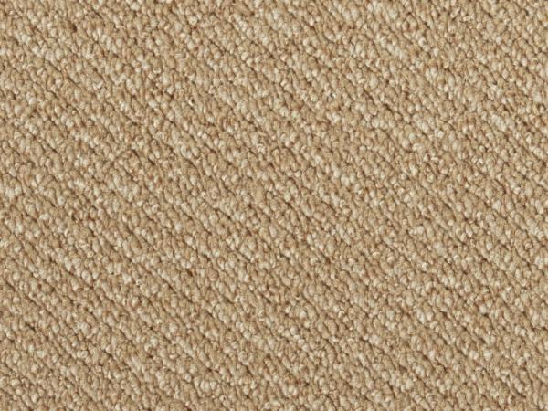 Rechteckige Draufsicht vom Vorwerk Telma Teppichboden in gold – edler Teppichboden für exklusive Wohnakzente